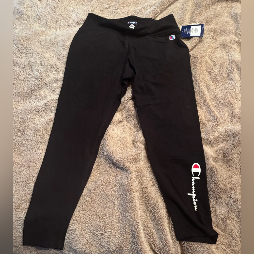 Champion women’s Black Logo Leggings